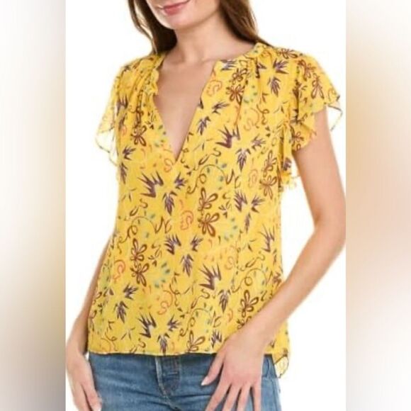 A.L.C. Birds of Paradise Silk Blouse - Picture 2 of 6